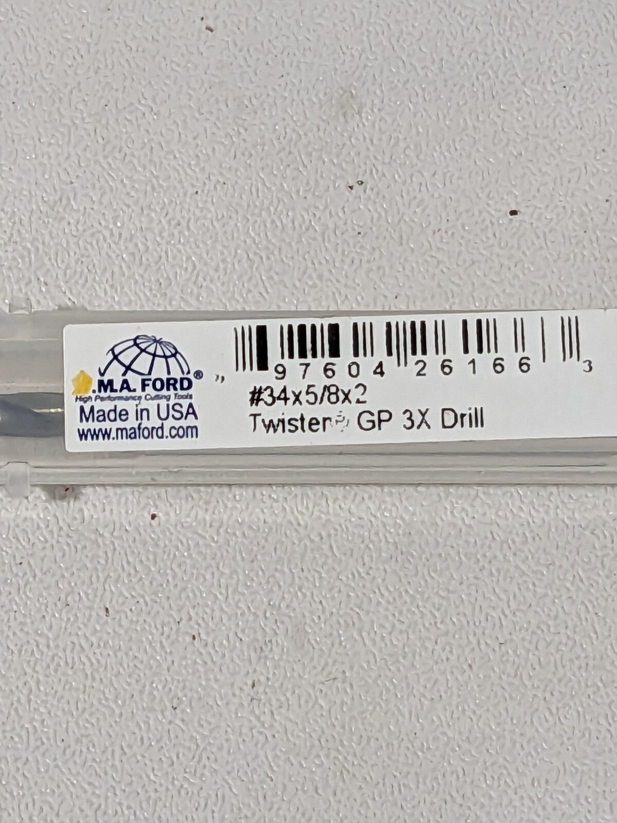 M.A. FORD Screw Machine Length Drill Bit: #34 (0.1110) Dia, 118º 20611100