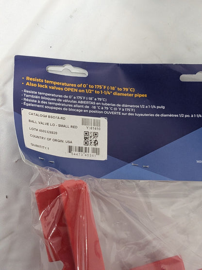 Brady Ball Valve Lockout: 1/2-2-1/2" Polypropylene Qty 2 45341