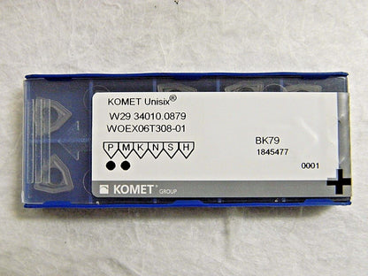 Komet Group Trigon Inserts WOEX06T308-01 Grade BK79 Qty 10 W29 34010.0879