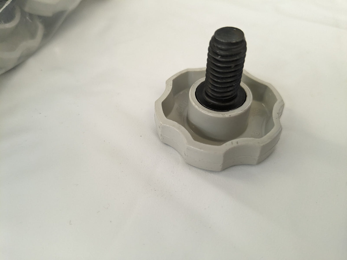 100 Pack 3/8-16 Rosette Shoulder Steel Thumb Screw 1-1/2" OAL, 1-1/2" Head Diam