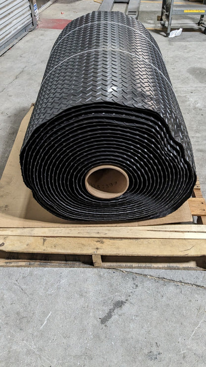 WEARWELL Anti-Fatigue Mat 75 x 3' Vinyl Beveled Edges Raised Diamond Surfa