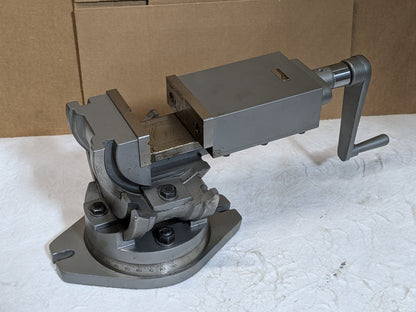 Gibraltar 3-Axis Tilting Angle Machine Vise w/ Swivel Base 4" Jaw Width 110