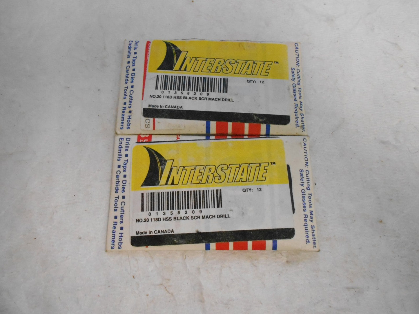 Interstate 01358209 #20 Size Black Oxide Coated Screw Machine Drill Bits Qty. 24