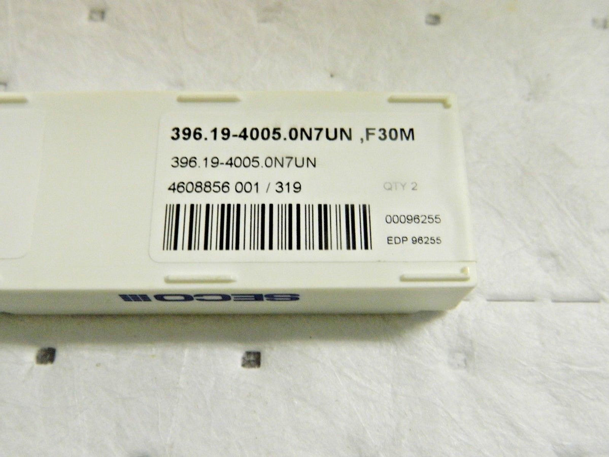 Seco Thread Mill Inserts 396.19 Grade F30M 7 TPI UN Standard Qty 2 96255