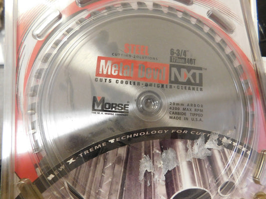 M.K. MORSE 6-3/4" Diam  40 Tooth Wet & Dry Cut Saw Blade CSM67540NSC
