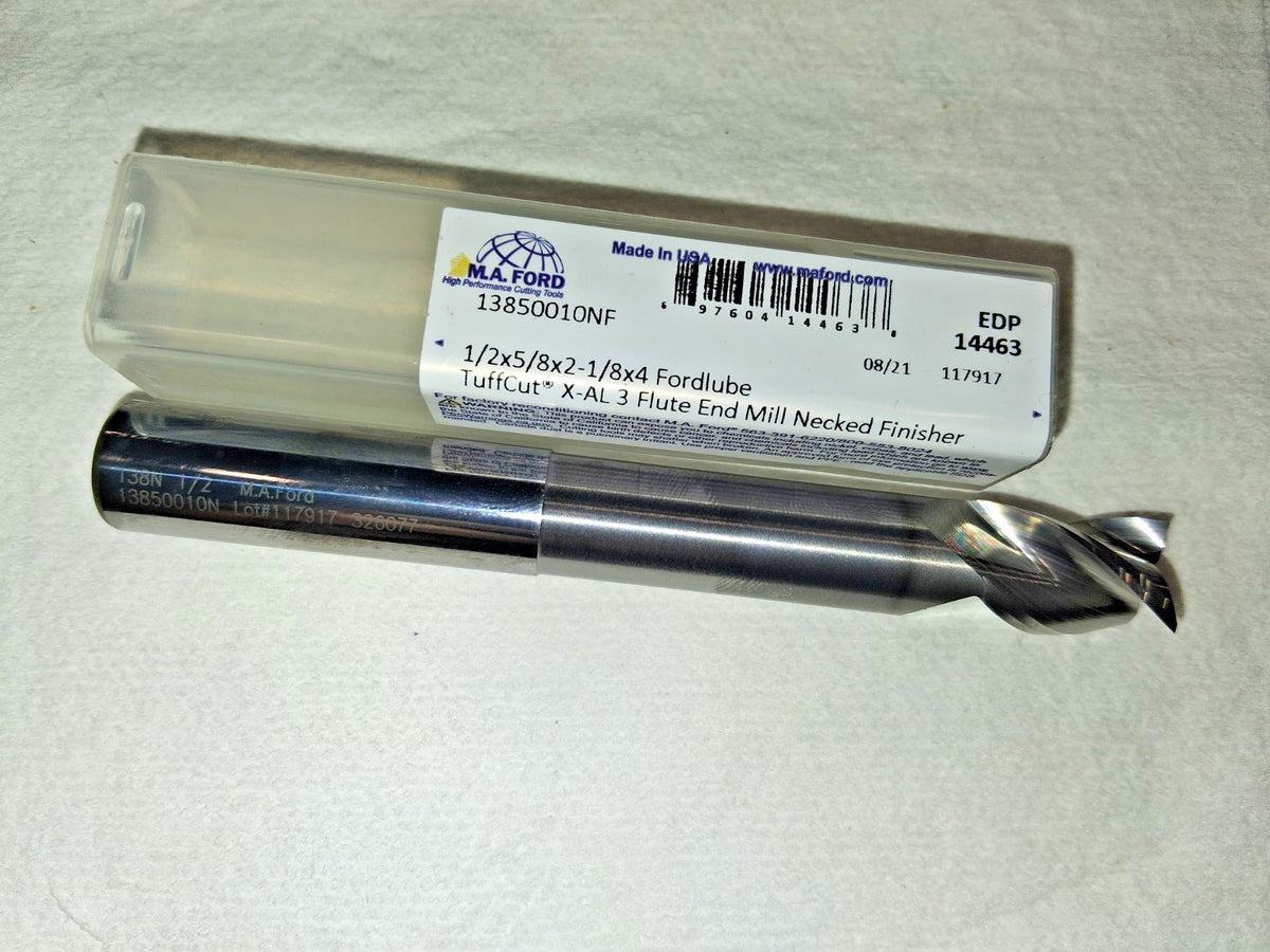 M.A. Ford Carbide Square End Mill 3FL 1/2" Dia 5/8" LOC 13850010NF