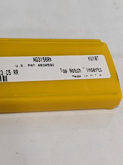 Kennametal Grooving Insert: NG3156RK KU10T, Carbide Qty 5 2493070