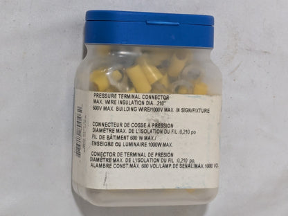 T&B D-Shaped Ring Terminal: 12 to 10 AWG, Crimp Connection Qty 50 10RC-14