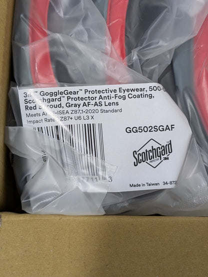 3M Safety Goggles: Gray Lenses, Anti-Fog, ANSI Z87.1-2015 Qty 10 7100168468