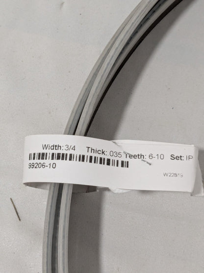 Starrett Welded Bandsaw Blade: 10' Long x 3/4" Wide x 6 to 10 TPI 9920