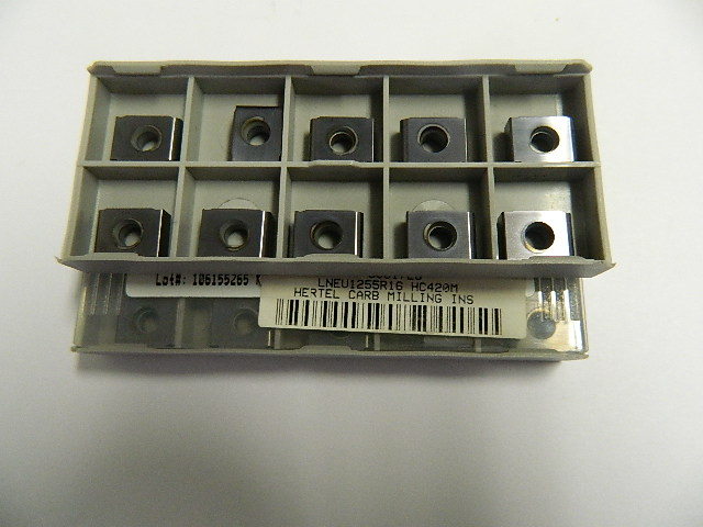 Hertel LNEU1235R03 HC420M Carbide Milling Inserts Box of 10 #HMX00350K