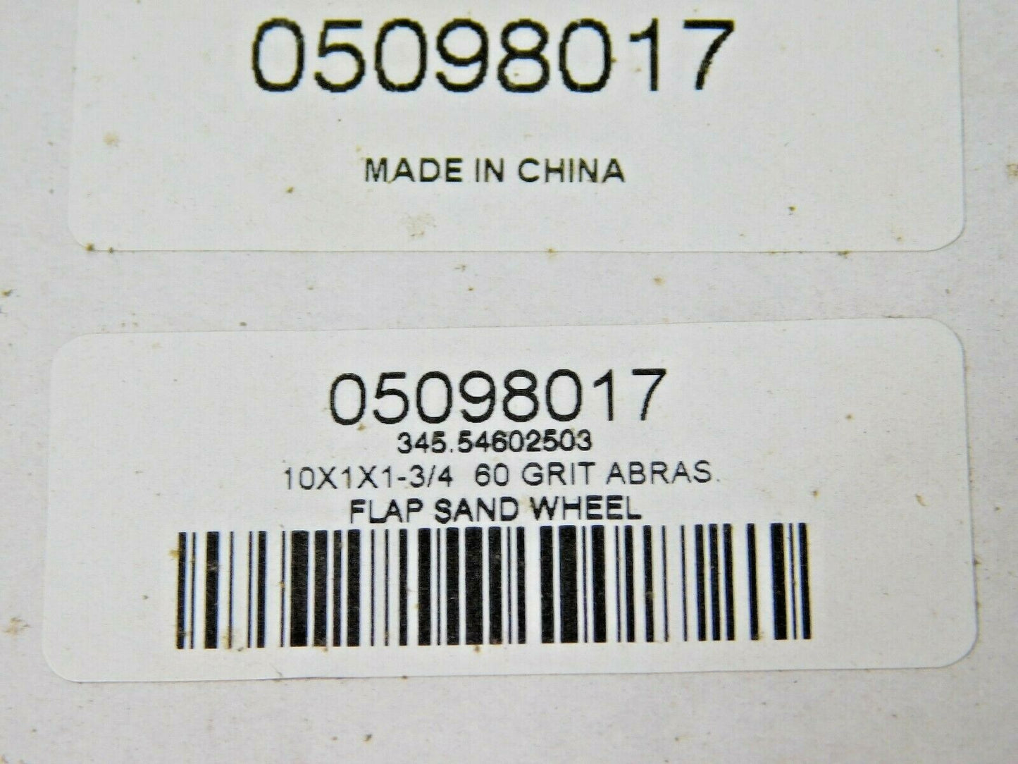 Aluminum Oxide Unmounted Flap Wheel 10" Diam x 1-3/4" 60 Grit 4800 RPM