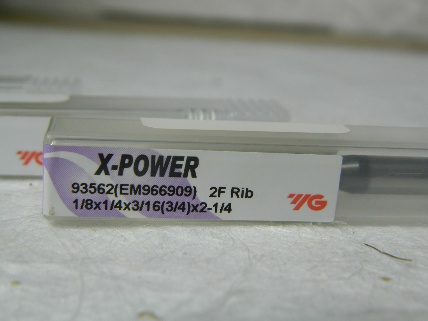 YG-1 EM966 X-Power Reg Length End Mill 1/8 x 1/4 x 3/16 x 2-1/4 Qty 3 93562