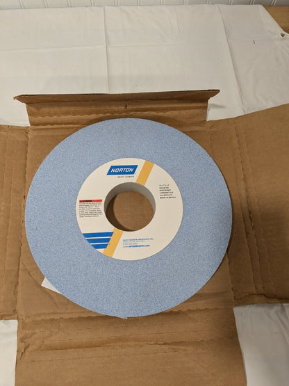 Norton Surface Grinding Wheel: 12" Dia, 1-1/2" Thick, 3" Hole, 46