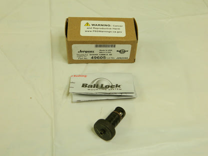 JERGENS Modular Fixturing Shank: Ball Lock, 13 mm Shank Dia, Steel 49605