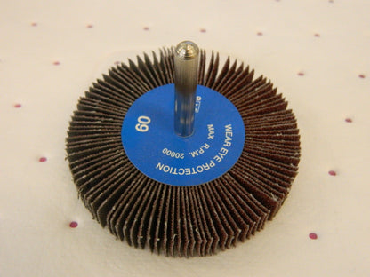 Pferd 3" x 1/2" Mounted Flap Wheel qty 10 Aluminum Oxide 60 Grit 45196