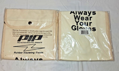PIP Glove Bag Unlined 16" Long Canvas Natural Qty 2 148-6016