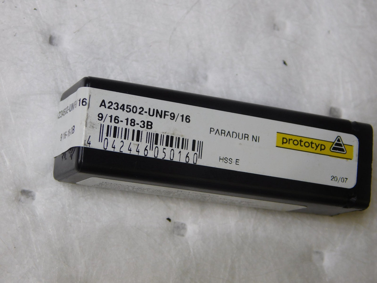 Walter Prototyp HSS Plug Tap 9/16-18 UNF RH 4Fl RH 7/16 Shk  A234502-UNF9/16