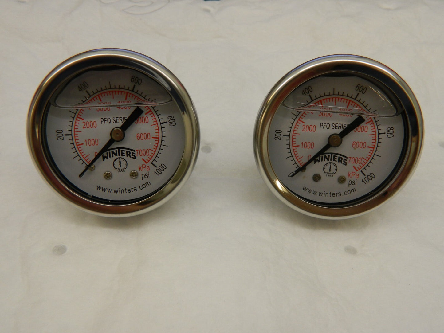 Pressure Gauge qty 2 : 2" Dial, 100 psi, 1/4" Thread, NPT,  WS-PE-GAGE-145