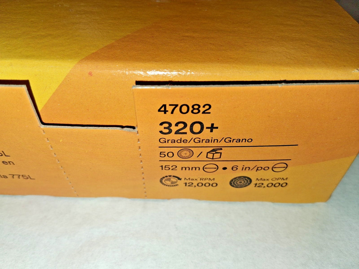 3M Hook & Loop Disc 6" Dia 320 Grit Coated Precision Shaped Ceramic 7100141692