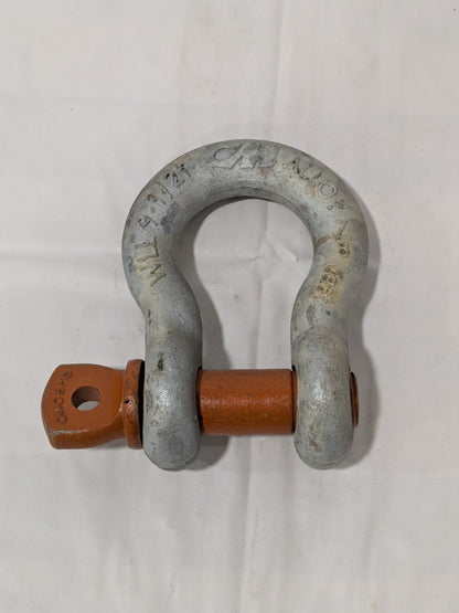CM Screw Pin Anchor Shackle 9.5 Ton WLL, 7/8" Diameter, 1" Pin Galvanized M653AG