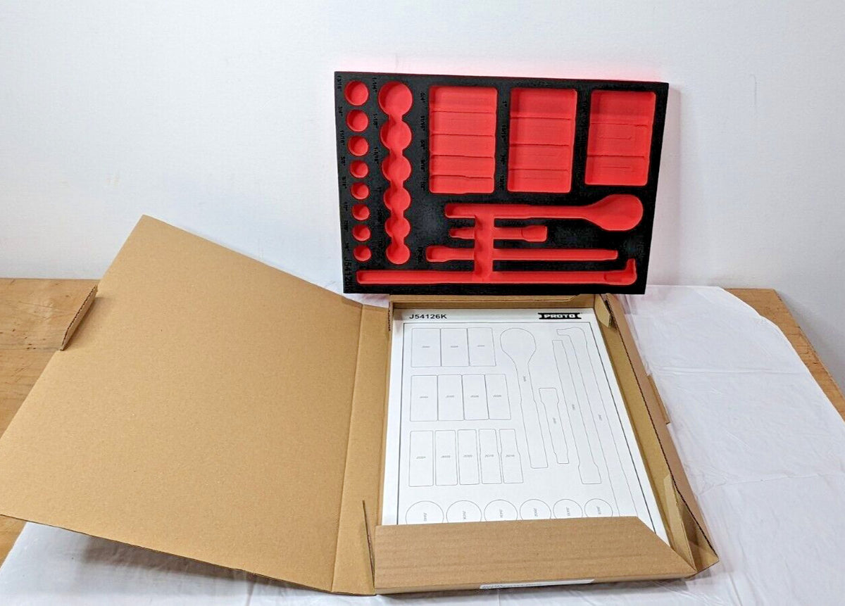Proto Foam Insert Tool Organizer for Use W/J54126 Black/Red 11"L X 16"