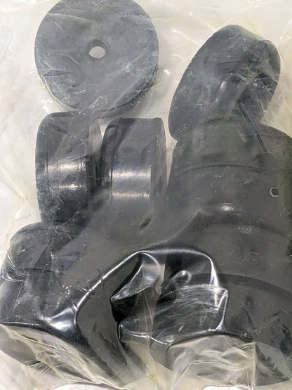 Rubber Bumpers 2-1/2" Diam., 1-1/8 Thread, 1" High Qty 20 RECRB-19-BKN