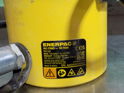 Enerpac Single Acting Hydraulic Cylinder 50 Ton Cap 2" Stroke RC502 Parts/Repair