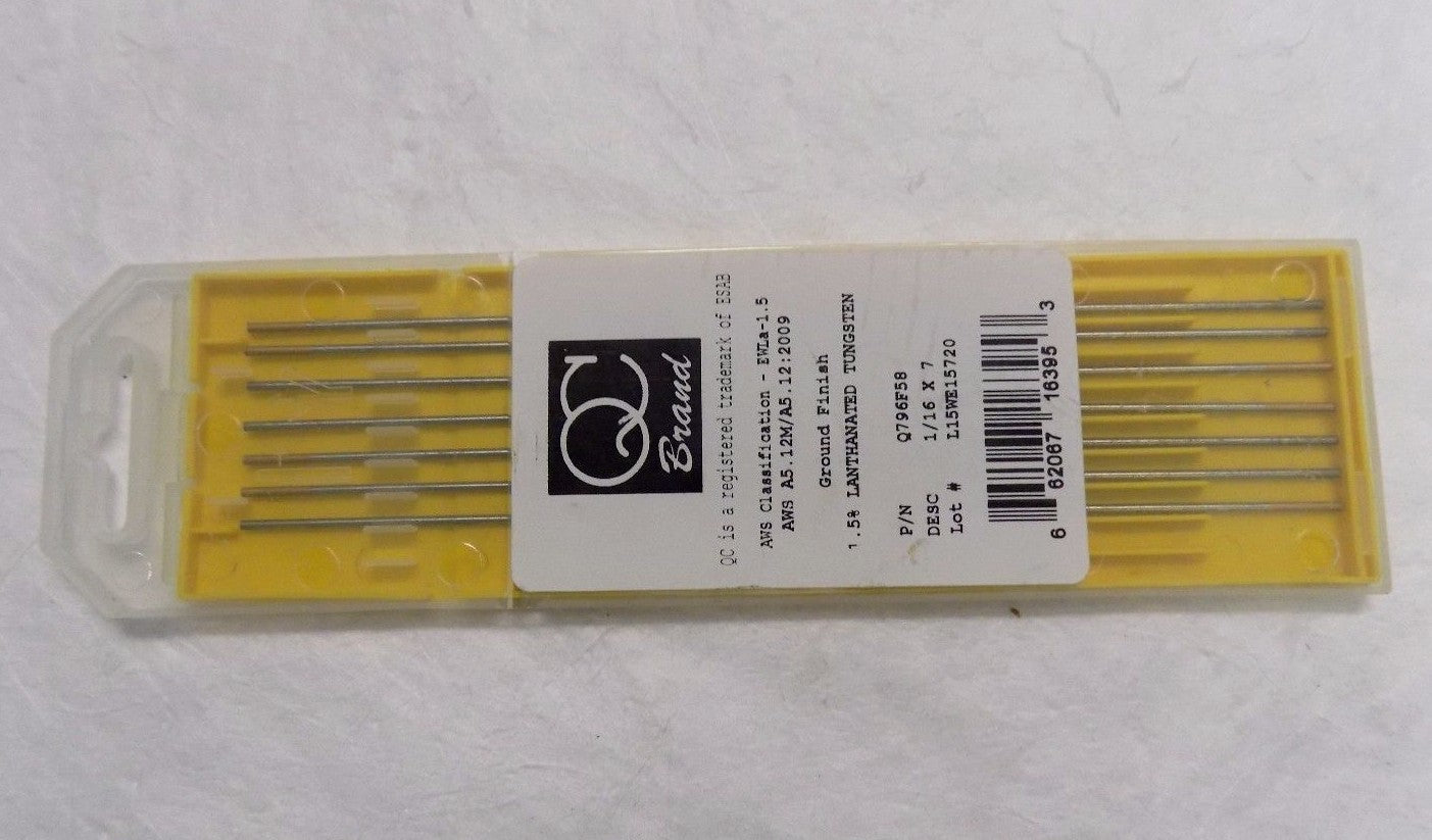ESAB Tungsten Electrodes 1/16" x 7" QTY 7  Q796F58