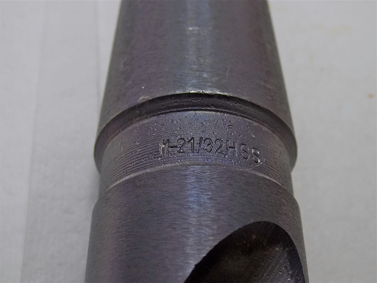 Interstate 5MT HSS Drill Bit 1-21/32" RH 118º Regular Spiral17-3/4" OAL 01551423
