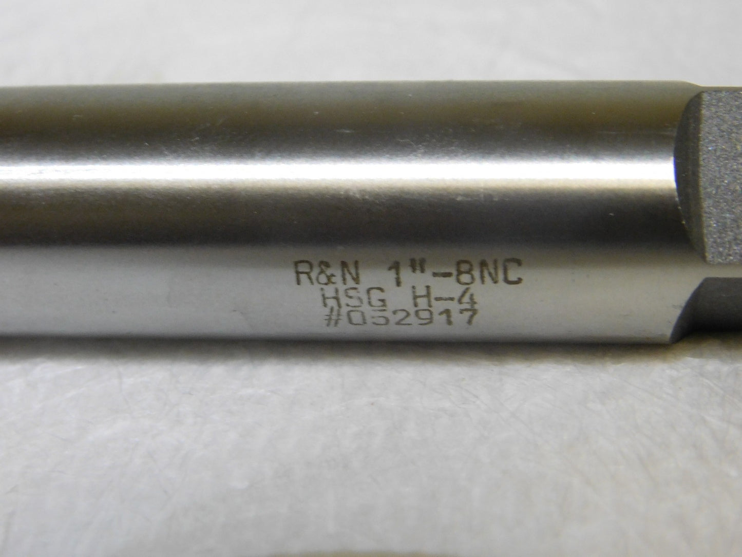 Reiff & Nestor Co HSS Extension Plug Tap 1-8NC 4Fl H-4 Limit 8 OAL 45841