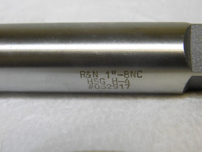 Reiff & Nestor Co HSS Extension Plug Tap 1-8NC 4Fl H-4 Limit 8 OAL 45841