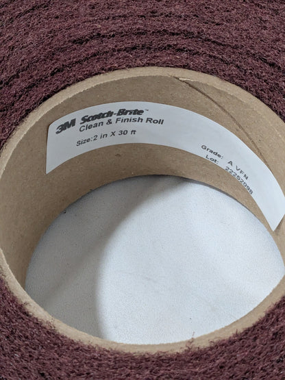 3M Non-Woven Roll: Aluminum Oxide, 2" Wide, 30' Long 7000121074