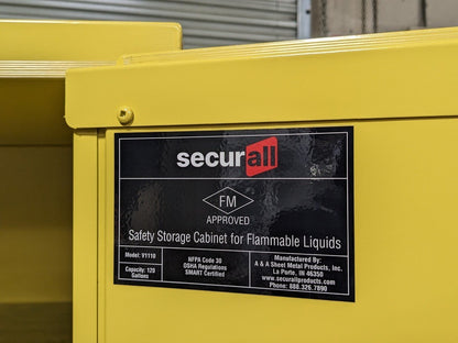 Securall Vertical Drum Storage Cabinet 120 Gal. Capacity V1110 Scratch N Dent
