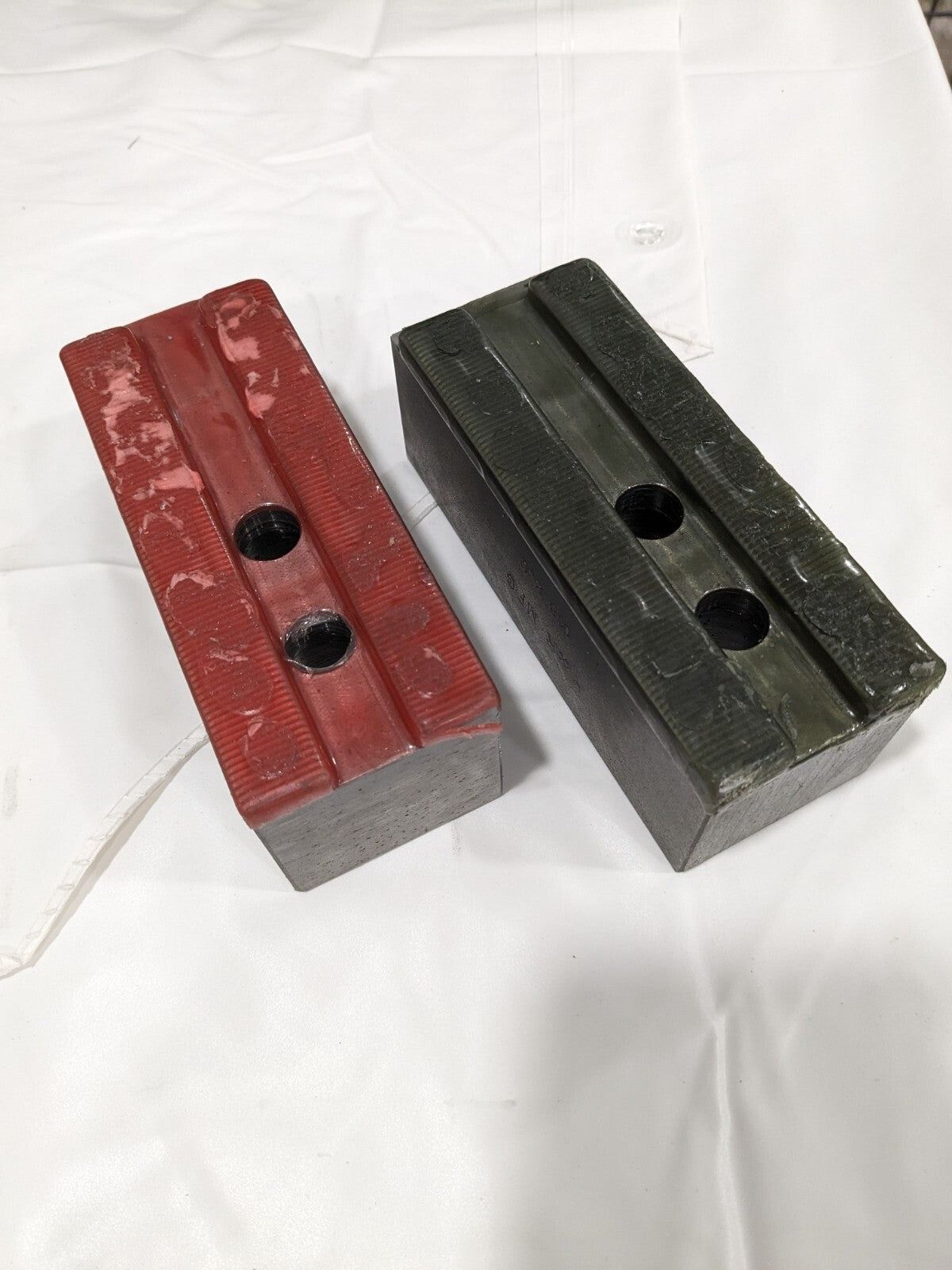 H&R Soft Lathe Chuck Jaw: Serrated 2" OAW, 2" OAH, 5-1/4" OAL Qty 2 HR-108-2.0