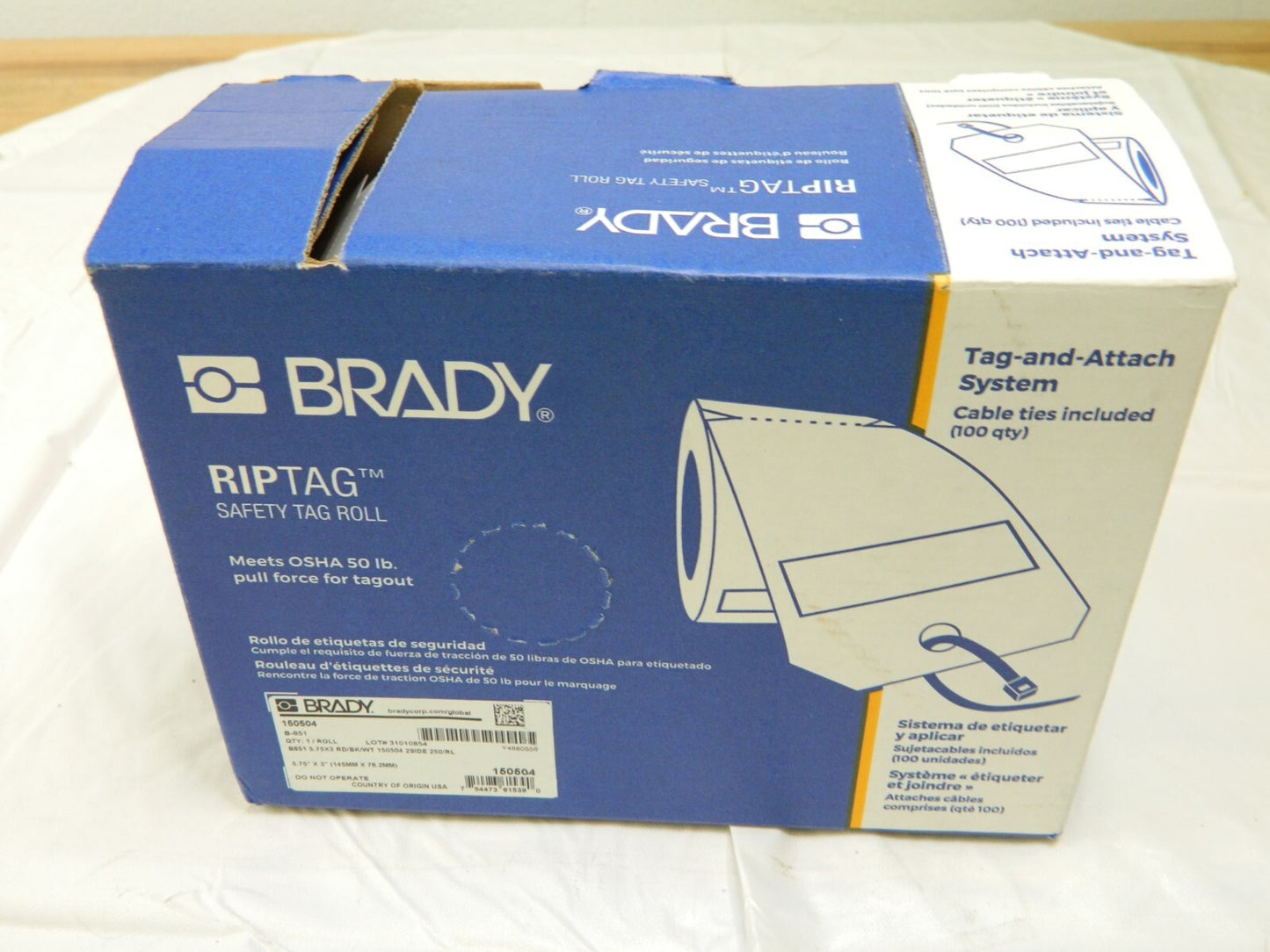 BRADY Do Not Operate Tag: Polyester, DANGER 5-3/4" High Qty 250 150504