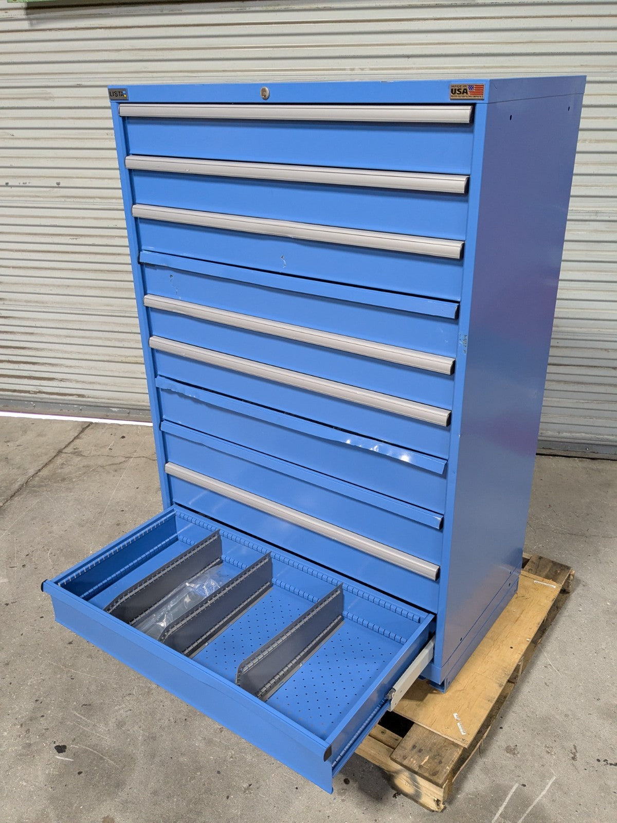 Lista Modular Storage Cabinet 10 Drawer 59 x 40 x 22 Steel Blue  SCRATCH N DENT