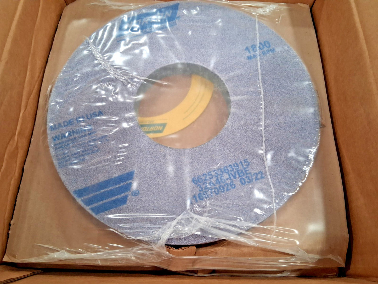 Norton Surface Grinding Wheel 14" Dia 1" Thick 5" Arbor 46 Grit 6