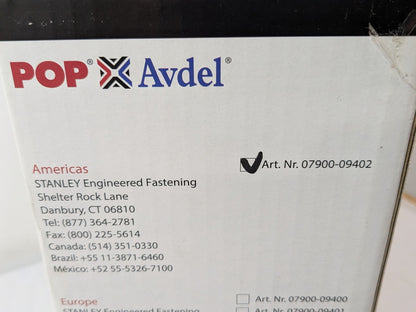 Stanley POP Avdel ProSet XT2 Air Hydraulic Blind Rivet Tool 07900-09402