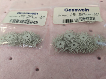 3M Radial Bristle Discs 9/16" Pkg of 24 145-1520