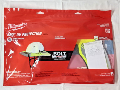 Milwaukee Polyester BOLT Sun Visor Yellow Compatible W/ All Hard Hats 48-73-1073