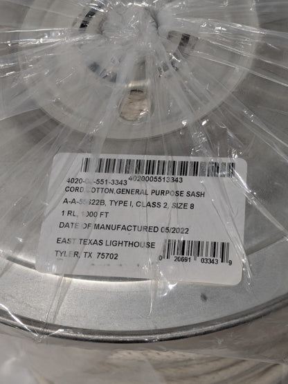 AbilityOne Twine: Sash Cord: Cotton; Color: Natural; Length: 1000' 4020005513343