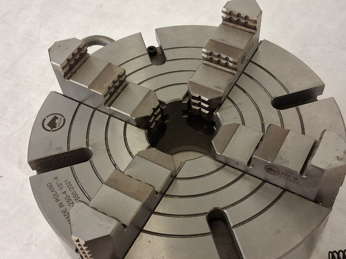 Bison Manual Lathe Chuck 10" 4 Jaw Independent 7-853-1034