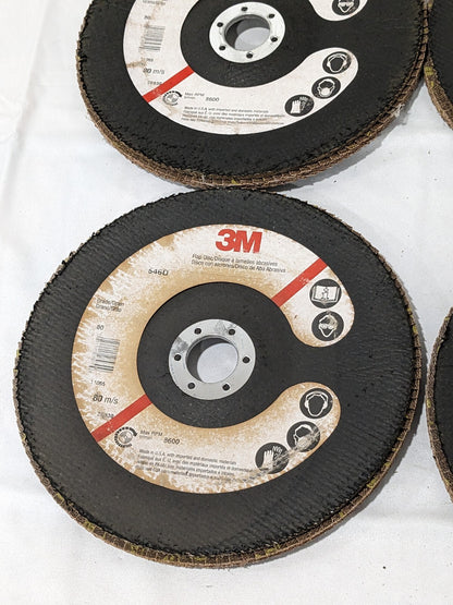 3M Coated Zirconia Alumina Flap Disc 7" Diam x 7/8" Hole QTY 4 28930