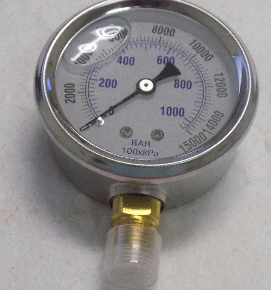 WorkSmart 2-1/2" Face Liquid Gauge #WS-MH-HPC1-039