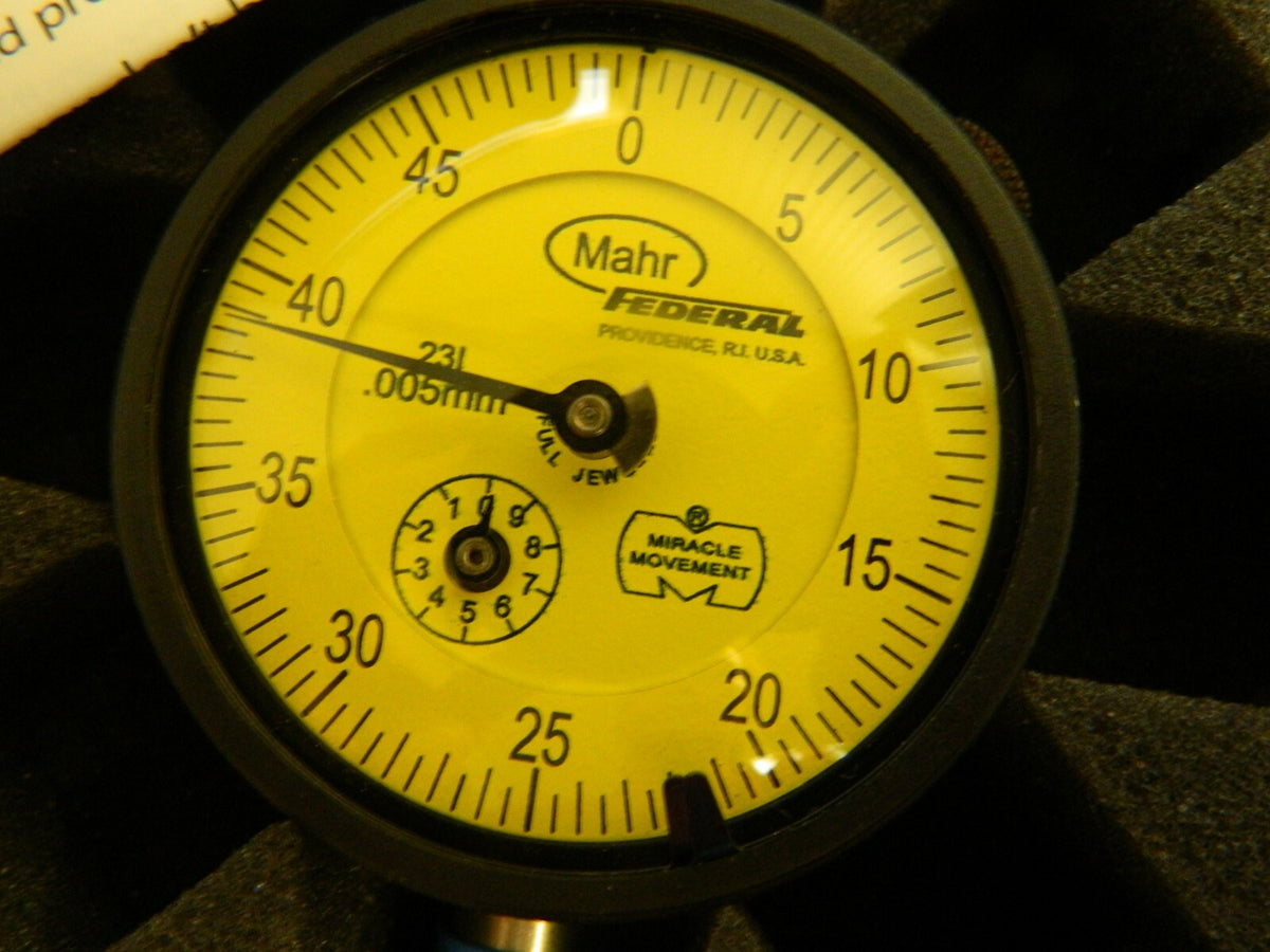 Mahr  1.250"x0.005"x0.500" Dial Indicator per ANSI/AGD Group 2.20