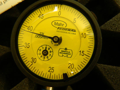 Mahr  1.250"x0.005"x0.500" Dial Indicator per ANSI/AGD Group 2.20