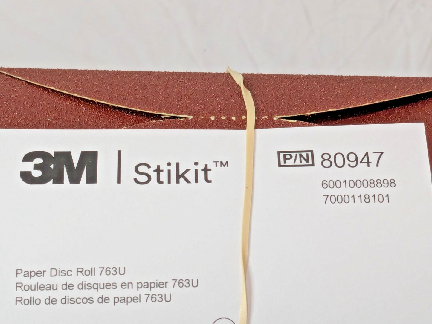3M Stikit Paper Disc Roll 763U 6" Diam 80G Ceramic Alumina 80947 7000118101