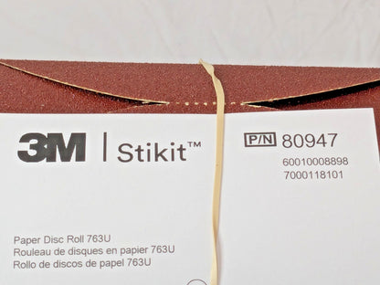 3M Stikit Paper Disc Roll 763U 6" Diam 80G Ceramic Alumina 80947 7000118101