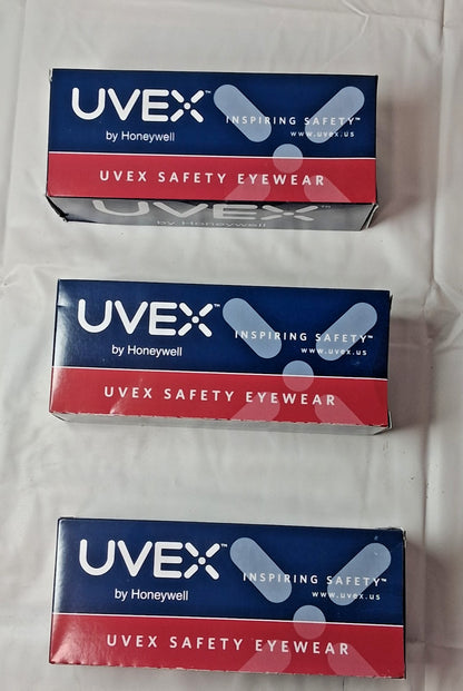 UVEX Livewire Safety Glasses Amber Sealed Anti-Fog Black Frame QTY3 S2602HS